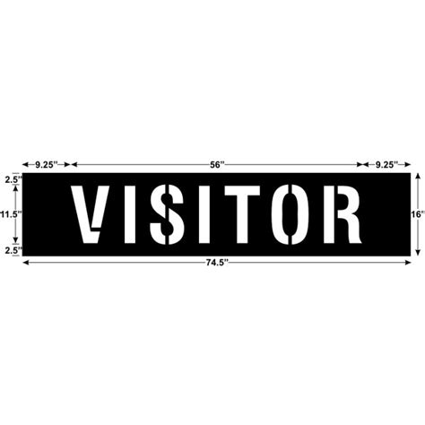 “VISITOR” Stencil 56″ x 11.5″ – BC Site Service