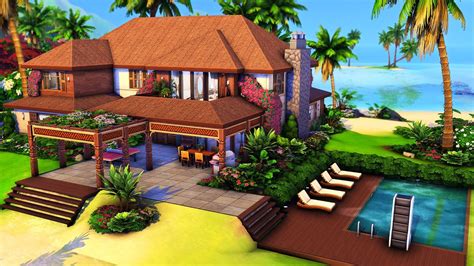 Sulani Beach Villa | The Sims 4 Speed Build - YouTube