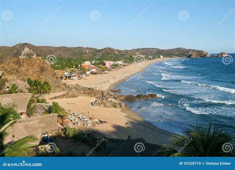 The Beach of Zipolite on Mexico Stock Image - Image of coast, landscape: 92528719