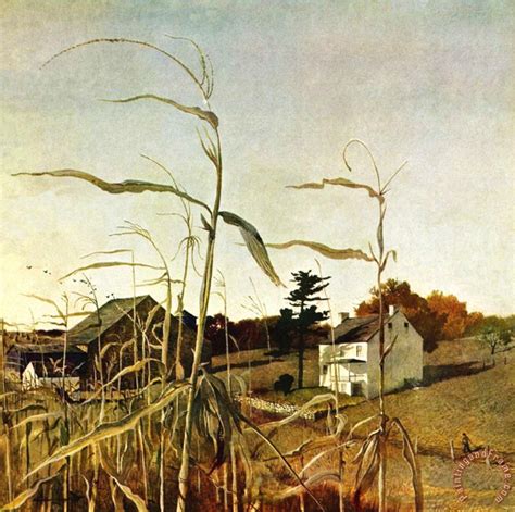 andrew wyeth Autumn Cornfield October 1 1950 painting - Autumn ...