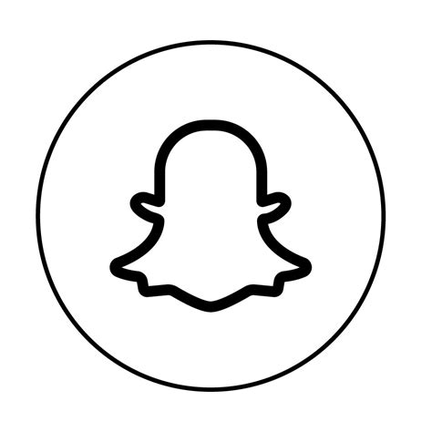 snapchat logo vector line drawing svg | Vectoy