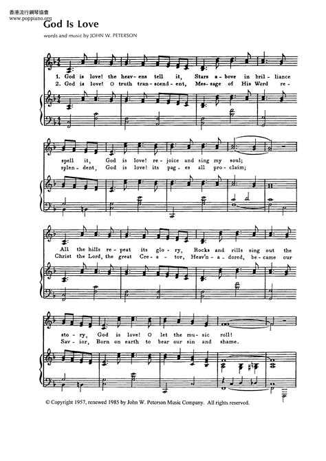 Hymn-God Is Love Sheet Music pdf, - Free Score Download ★