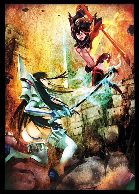 Ryuko vs. Satsuki by dawn-alexis on DeviantArt