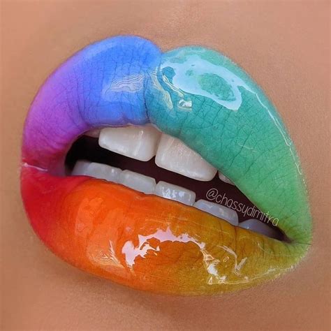 multicolor in 2020 | Lips drawing, Lip art makeup, Lipstick art