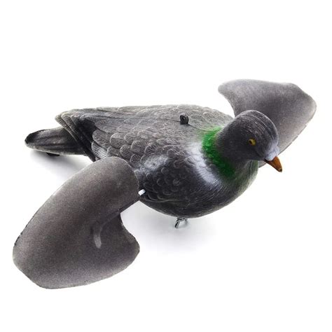 Flocked Fake Pigeon Hunting Deterrent Repeller Garden Lawn Decor Shooting Decoy Helps to Protect ...