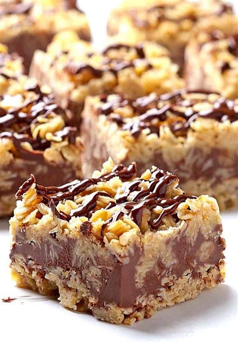 Easy No Bake Chocolate Oatmeal Bars ( Printable Recipe ) - Maria's Kitchen