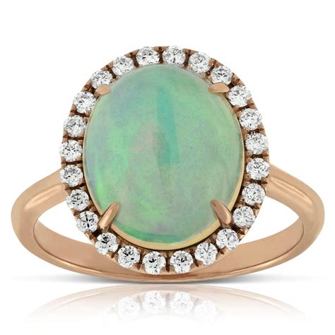 Rose Gold Oval Opal Ring 14K | Ben Bridge Jeweler