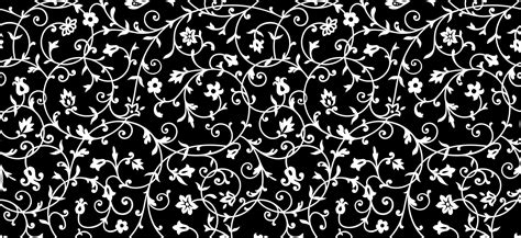 Floral Design Background Vector Black And White