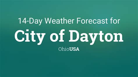 City of Dayton, Ohio, USA 14 day weather forecast