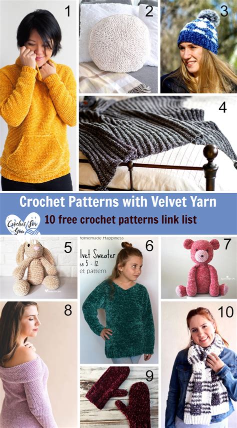 Velvet Yarn Crochet Patterns - Crochet For You