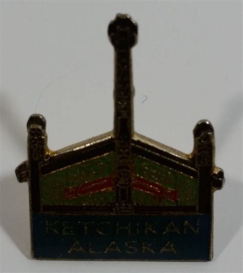 Ketchikan, Alaska Enamel Metal Lapel Pin Souvenir Travel Collectible ...