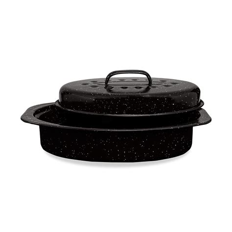 Home & Garden Cookware Granite Ware Covered Oval Roaster Roasting Pan ...