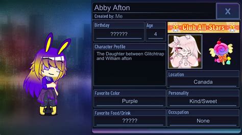 Abby Afton (Glitchtrap x William) fan kid by ThegodOfVines21 on DeviantArt