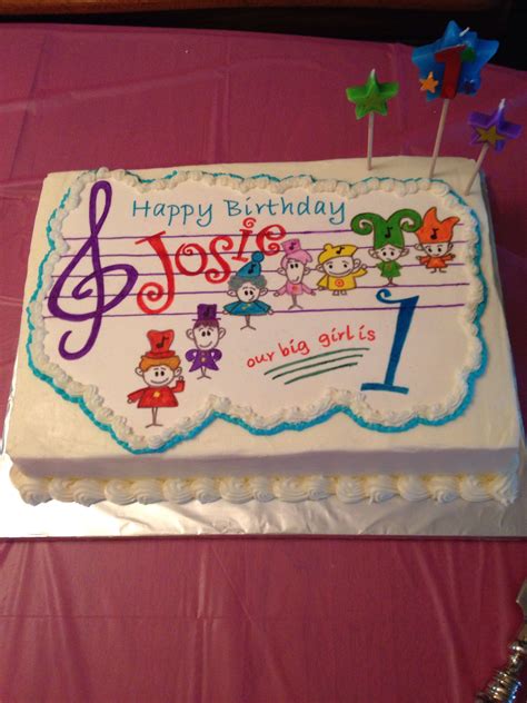 The Notekins themed birthday cake we got for Josie. #thenotekins Second Birthday Cakes, Themed ...