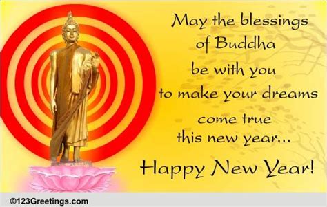 Blessings Of Buddha... Free Japanese New Year eCards, Greeting Cards | 123 Greetings