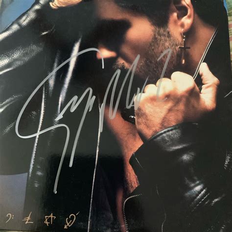 Signed George Michael Faith Album Cover