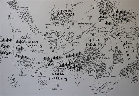 The Shire (Lord of The Rings) - Bespoke Hand-Drawn Map West East, Hand Drawn Map, Purdy, Middle ...