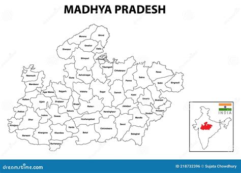 Madhya Pradesh Political And Administrative Map Of Madhya, 54% OFF