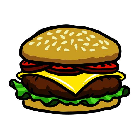 Burger cartoon vector illustration 553404 Vector Art at Vecteezy