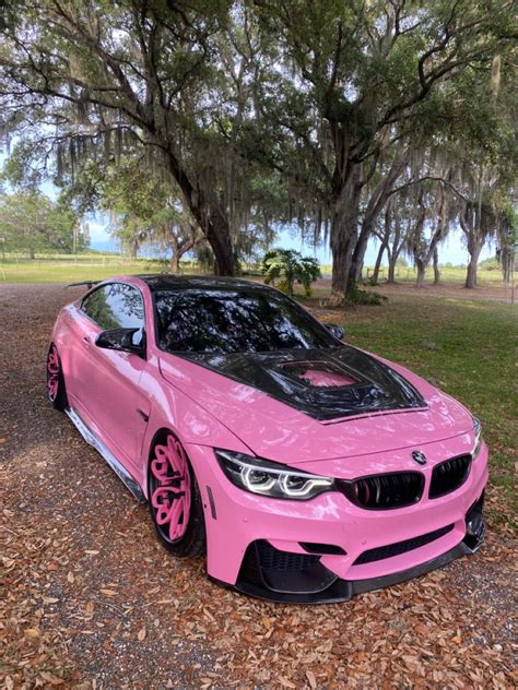 Custom Pink BMW M4 with Heart Wheels