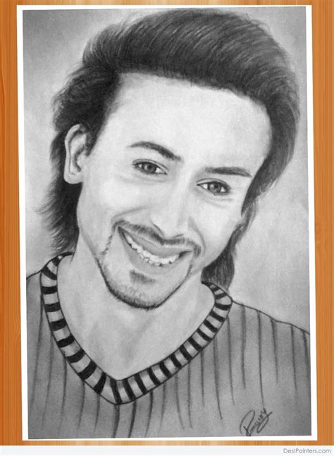 Pencil Sketch of Tiger Shroff - Desi Painters