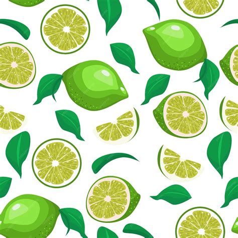 Premium Vector | Lime seamless patter, lime vector background.