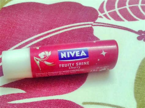 Nivea Fruity Shine Lip Balm Cherry Review And Swatches | Dainty Angel