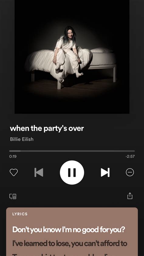 aesthetic spotify wallpaper iphone//billie eilish//when the party’s ...