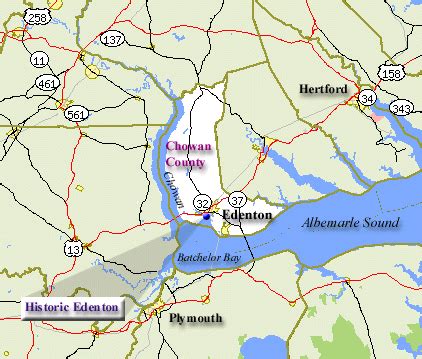 Chowan County Map