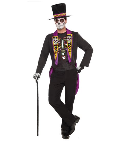 Day of the Dead Fine Gent Mens Costume - Scary Costumes