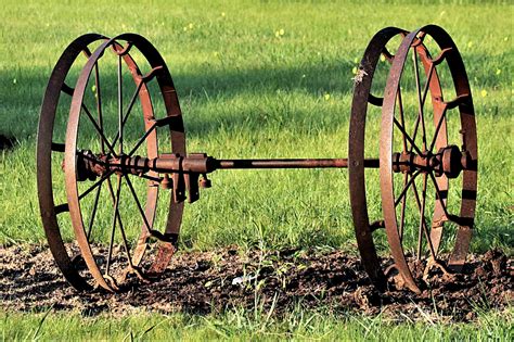 Old Seed Planter Spoke Wheels Free Stock Photo - Public Domain Pictures
