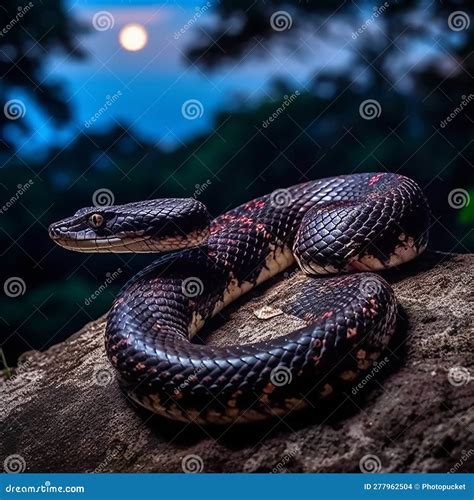 The Malayan Krait (Bungarus Candidus) in Its Natural Habitat in Thailand Stock Photo - Image of ...