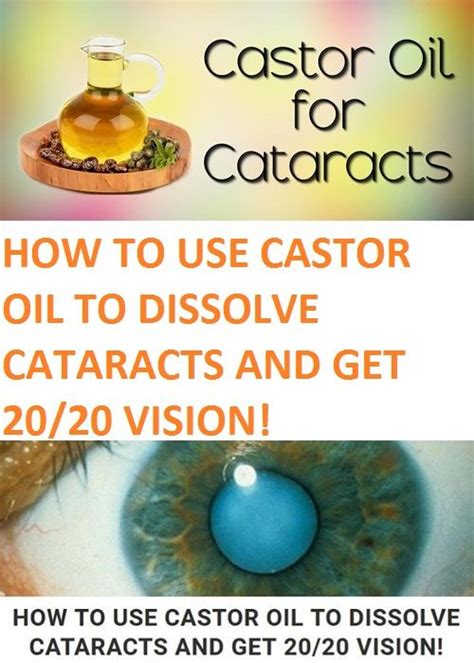 HOW TO USE CASTOR OIL TO DISSOLVE CATARACTS | Castor oil for eyes ...