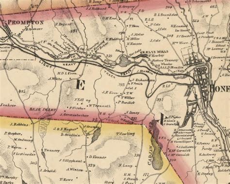 1860 Map of Wayne County Pa Honesdale Hawley Roll Map | Etsy