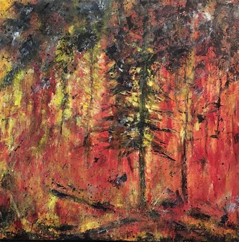 Forest Fire Painting by Helen Ramsay | Saatchi Art