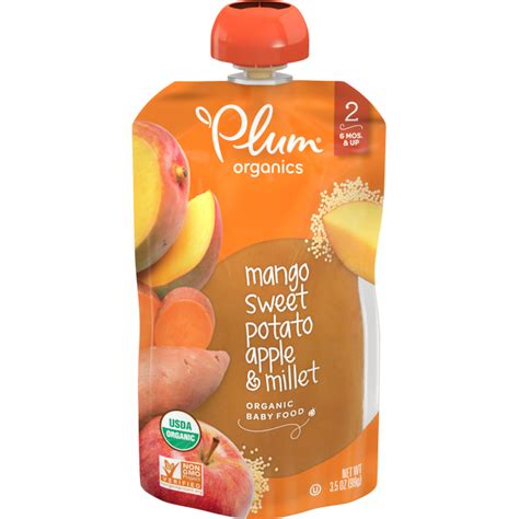 Mango, Sweet Potato, Apple & Millet Baby Food - Plum Organics