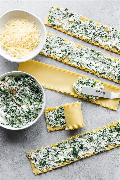 Spinach Lasagna Roll Ups - Skinnytaste