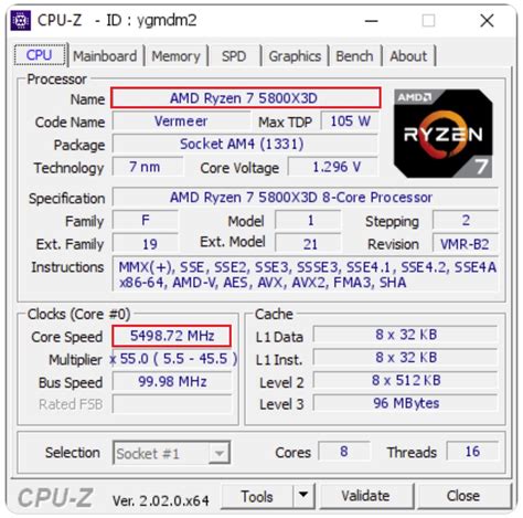 AMD Ryzen 7 5800X3D在CPU-Z上被抓到以Zen 4的时钟速率加速运行 - Notebookcheck-cn.com News