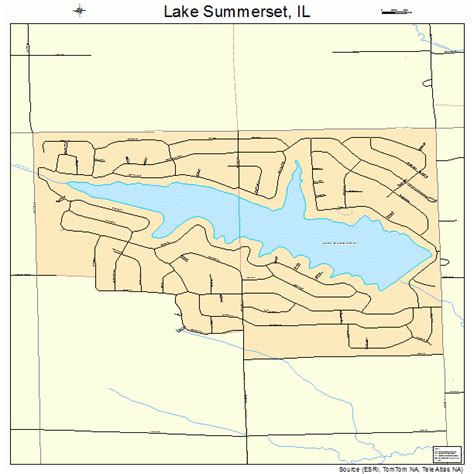 Lake Summerset Illinois Street Map 1741456