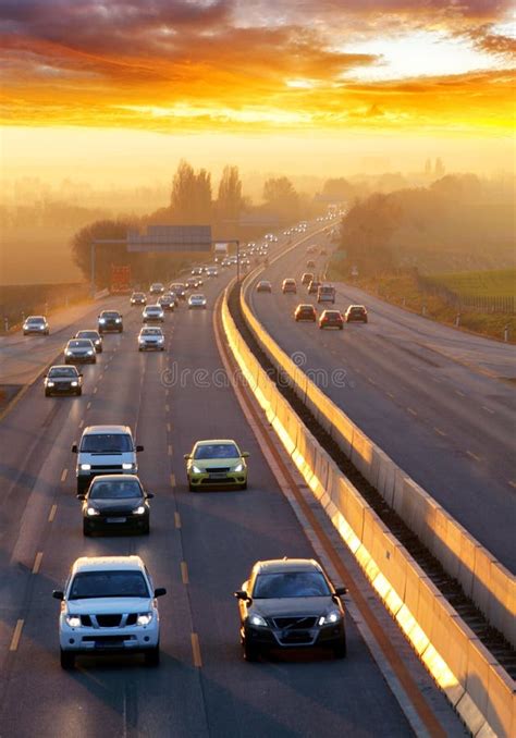 Traffic on Highway with Cars Stock Image - Image of england, china ...