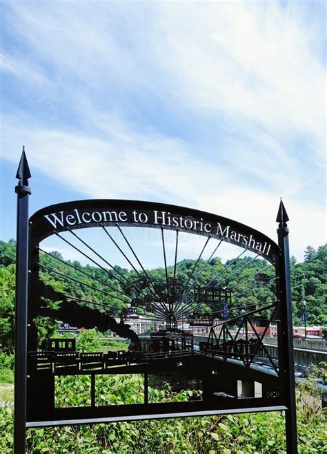 Marshall, NC - USA - 08-05-2022: Welcome To Historic Marshall Sign with ...