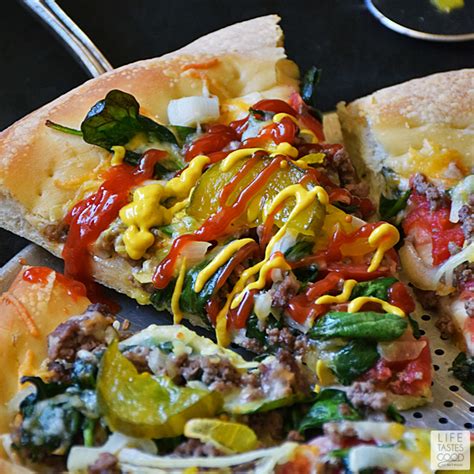 Cheeseburger Pizza Recipe #SundaySupper | Life Tastes Good