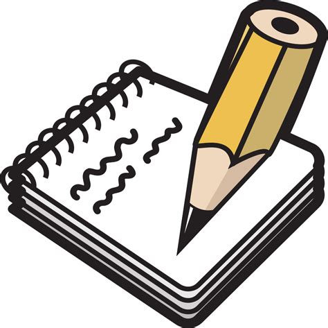 Clipart Notebook And Pencil - Notepad And Pencil Clipart - Png Download ...