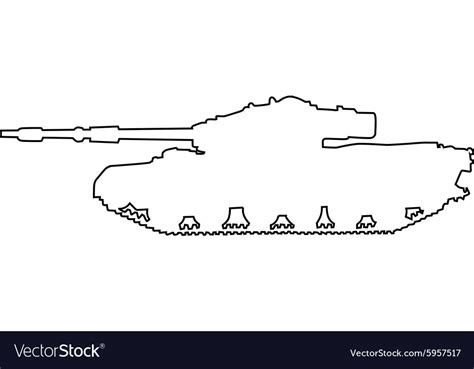 Military tank Royalty Free Vector Image - VectorStock