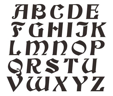 Free Printable Alphabet Stencils Templates