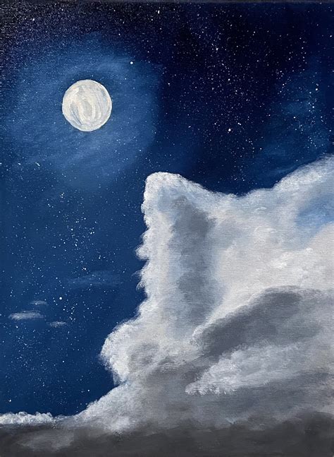 Night sky Painting by Anastasiia Sukharieva