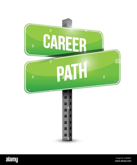 Career path sign illustration design over a white background Stock ...