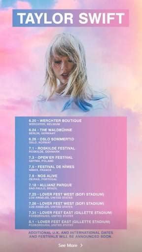 Taylor Swift Lover Fest Tour Setlist - FranciscoPetersen