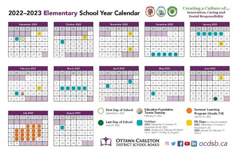 Calendar - Ottawa-Carleton District School Board