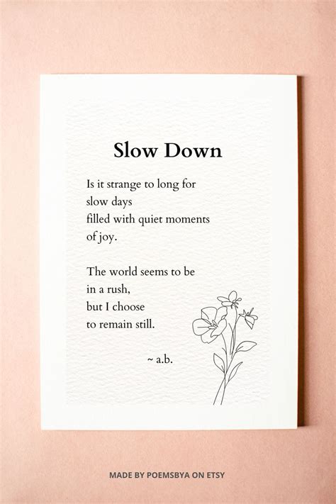 Short Poem Life Slow Down Life, Short Poem Life, Digital Poem Life ...